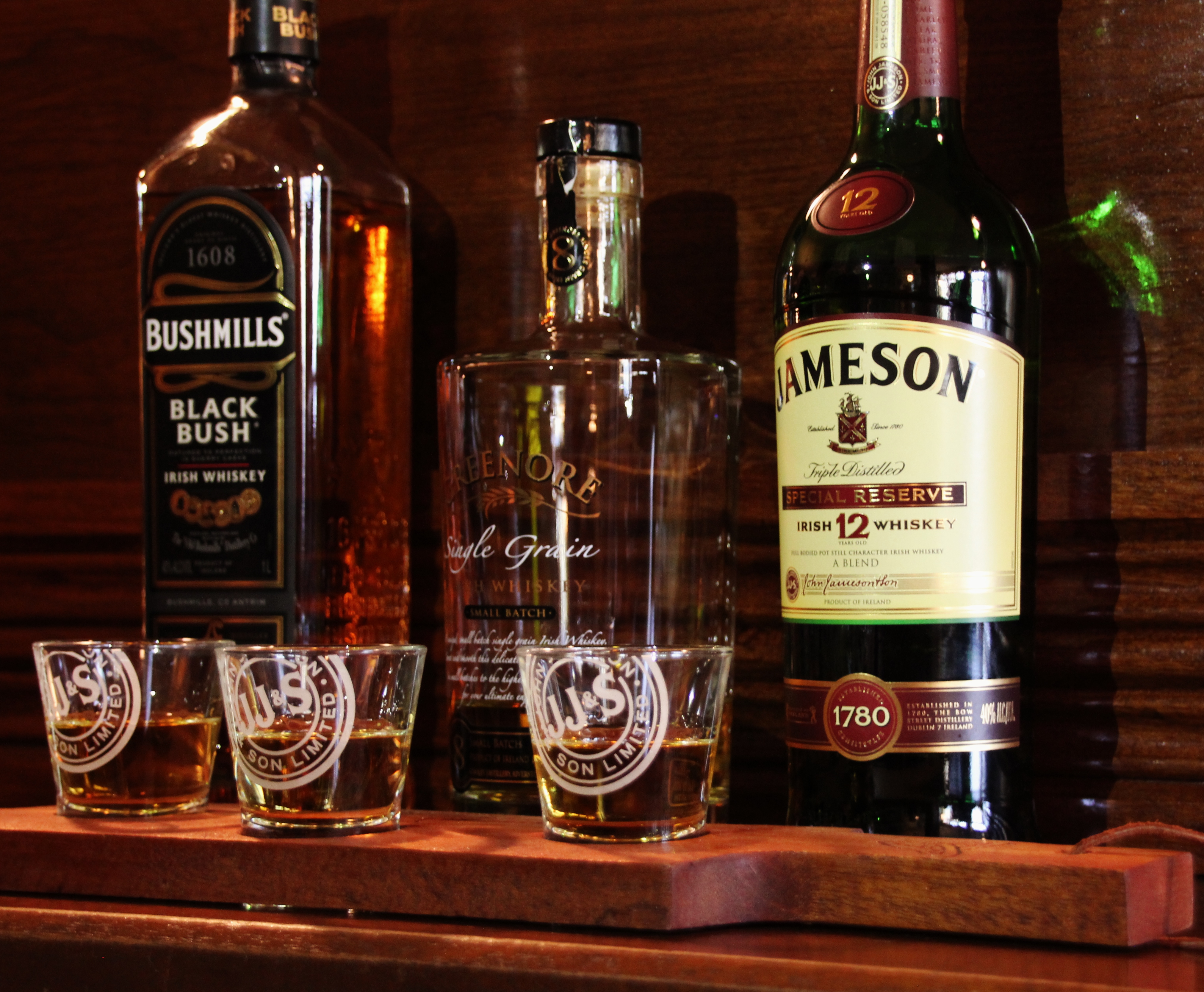 Row of Whiskeys